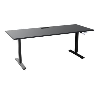 AXEL 2 BUREAU RECT 200X80+ DECOUPE TRAPPE + GOUL - SYST.MANIVELLE R9 SG