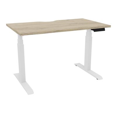 AXEL 2 BUREAU RECT 120X70 ECHANCRURE - MOTORISE - 4 UTILLISATEURS x 2 MEM + USB   R3 SO