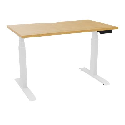 AXEL 2 BUREAU RECT 120X70 ECHANCRURE - MOTORISE - 4 UTILLISATEURS x 2 MEM + USB   R5 SO