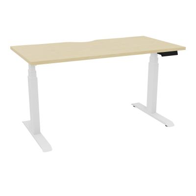 AXEL 2 BUREAU RECT 140X70 ECHANCRURE - MOTORISE - 4 UTILLISATEURS x 2 MEM + USB   N8 SO