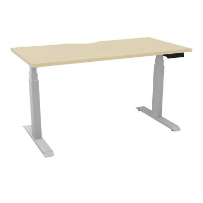 AXEL 2 BUREAU RECT 140X70 ECHANCRURE - MOTORISE - 4 UTILLISATEURS x 2 MEM + USB   N8 Z4