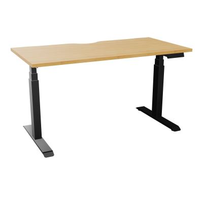 AXEL 2 BUREAU RECT 140X70 ECHANCRURE - MOTORISE - 4 UTILLISATEURS x 2 MEM + USB   R5 SG