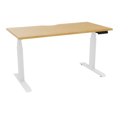 AXEL 2 BUREAU RECT 140X70 ECHANCRURE - MOTORISE - 4 UTILLISATEURS x 2 MEM + USB   R5 SO