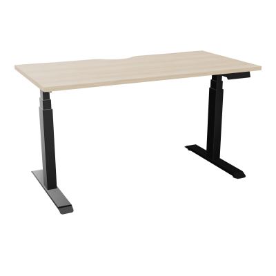 AXEL 2 BUREAU RECT 140X70 ECHANCRURE - MOTORISE - 4 UTILLISATEURS x 2 MEM + USB   RZ SG