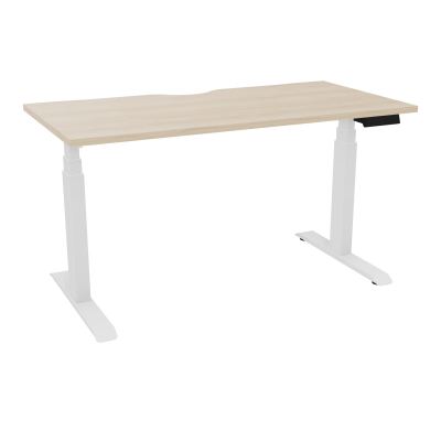 AXEL 2 BUREAU RECT 140X70 ECHANCRURE - MOTORISE - 4 UTILLISATEURS x 2 MEM + USB   RZ SO