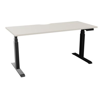 AXEL 2 BUREAU RECT 160X70 ECHANCRURE - MOTORISE - 4 UTILLISATEURS x 2 MEM + USB N5 SG