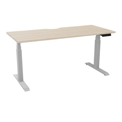 AXEL 2 BUREAU RECT 160X70 ECHANCRURE - MOTORISE - 4 UTILLISATEURS x 2 MEM + USB RZ Z4