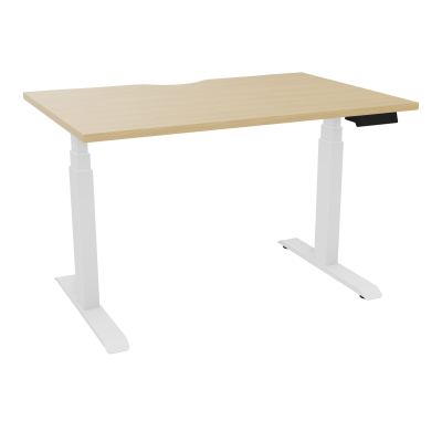 AXEL 2 BUREAU RECT L120XP80 ECHANCRURE - MOTORISE - 4 UTILLISATEURS x 2 MEM + USB   R1 SO