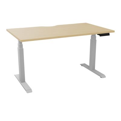 AXEL 2 BUREAU RECT L140XP80 ECHANCRURE - MOTORISE - 4 UTILLISATEURS x 2 MEM + USB   R1 Z4