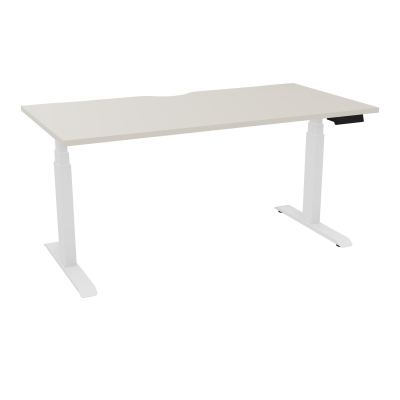AXEL 2 BUREAU RECT L160XP80 ECHANCRURE - MOTORISE - 4 UTILLISATEURS x 2 MEM + USB   N5 SO