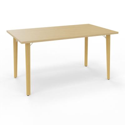 ROBIN T RECT L140 P80 PRE-PERCE OBT PIEDS PLATINE HETRE/METAL R1 ZC MS
