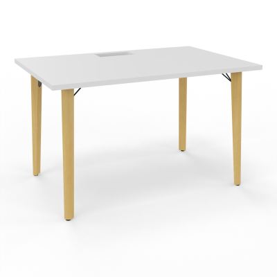 ROBIN T RECT L120 P80 DECOUPE TRAPPE SIMPLE ACCES PIEDS PLATINE HETRE/METAL + GOULOTTE MG