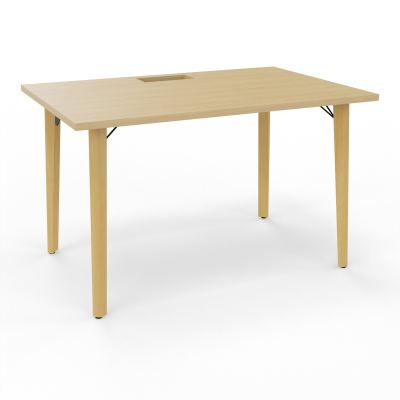 ROBIN T RECT L120 P80 DECOUPE TRAPPE SIMPLE ACCES PIEDS PLATINE HETRE/METAL + GOULOTTE R1