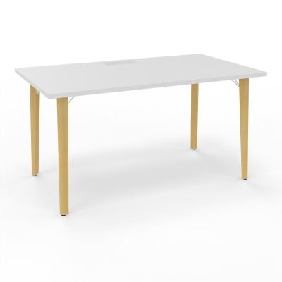 ROBIN T RECT L140 P80 DECOUPE TRAPPE SIMPLE ACCES PIEDS PLATINE HETRE/METAL + GOULOTTE MG