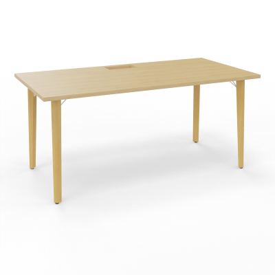 ROBIN T RECT L160 P80 DECOUPETRAPPE SIMPLE ACCES PIEDS PLATINE HETRE/METAL + GOULOTTE R1