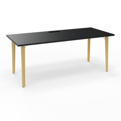 ROBIN T RECT L180 P80 DECOUPE TRAPPE SIMPLE ACCES PIEDS PLATINE HETRE/METAL + GOULOTTE R9