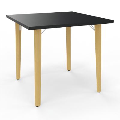 ROBIN TABLE REU H73,5 L80X80CM PRE PERCE OBT AU CENTRE R9 SO MS