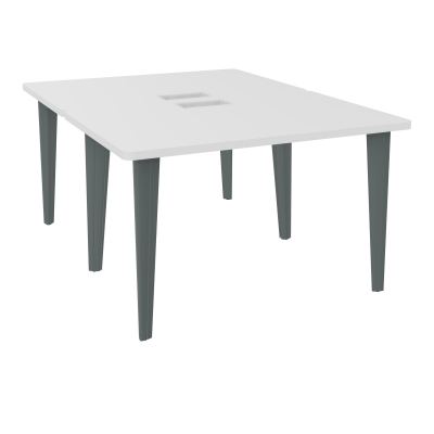 2 BUREAUX RECT L120XP160 PERCES POUR TRAPPE MG SUR PIET FX DONT 2 ELECTRS SU + GOULOTTE M