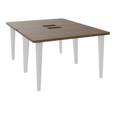 2 BUREAUX RECT L120XP160 PERCES POUR TRAPPE  SUR PIET FX DONT 2 ELECTRS  + GOULOTTE  N6 S