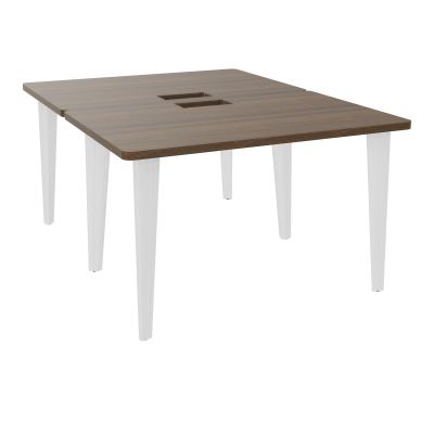 2 BUREAUX RECT L120XP160 PERCES POUR TRAPPE  SUR PIET FX DONT 2 ELECTRS  + GOULOTTE  N6 S