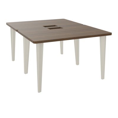 2 BUREAUX RECT L120XP160 PERCES POUR TRAPPE  SUR PIET FX DONT 2 ELECTRS  + GOULOTTE  N6 Z
