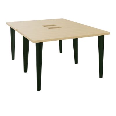2 BUREAUX RECT L120XP160 PERCES POUR TRAPPE  SUR PIET FX DONT 2 ELECTRS  + GOULOTTE  R1 S