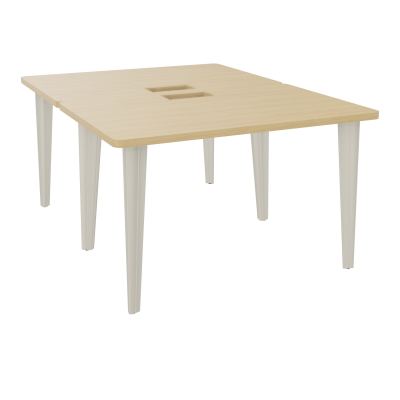 2 BUREAUX RECT L120XP160 PERCES POUR TRAPPE  SUR PIET FX DONT 2 ELECTRS  + GOULOTTE  R1 Z