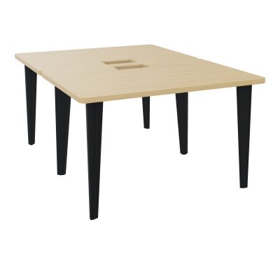2 BUREAUX RECT L120XP160 PERCES POUR TRAPPE  SUR PIET FX DONT 2 ELECTRS  + GOULOTTE  R1 Z