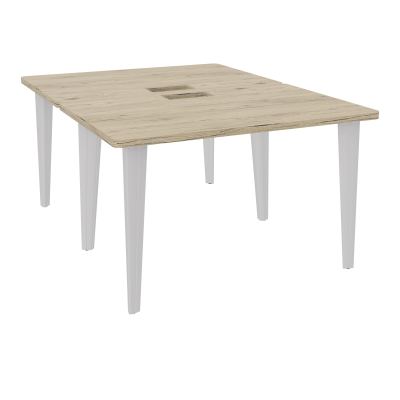2 BUREAUX RECT L120XP160 PERCES POUR TRAPPE  SUR PIET FX DONT 2 ELECTRS  + GOULOTTE  R3 S