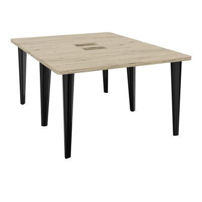2 BUREAUX RECT L120XP160 PERCES POUR TRAPPE  SUR PIET FX DONT 2 ELECTRS  + GOULOTTE  R3 S