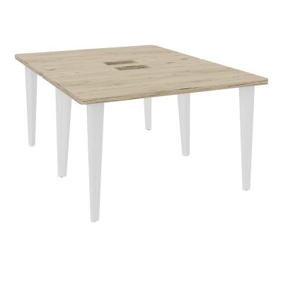 2 BUREAUX RECT L120XP160 PERCES POUR TRAPPE  SUR PIET FX DONT 2 ELECTRS  + GOULOTTE  R3 S