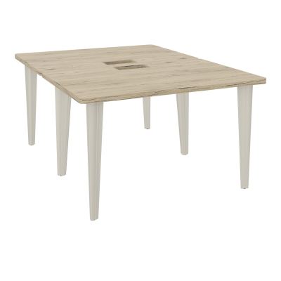 2 BUREAUX RECT L120XP160 PERCES POUR TRAPPE  SUR PIET FX DONT 2 ELECTRS  + GOULOTTE  R3 Z