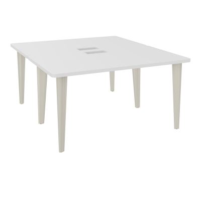 2 BUREAUX RECT L140XP160 PERCES POUR TRAPPE  SUR PIET FX DONT 2 ELECTRS  + GOULOTTE