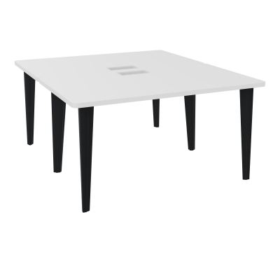 2 BUREAUX RECT L140XP160 PERCES POUR TRAPPE  SUR PIET FX DONT 2 ELECTRS  + GOULOTTE MG ZP