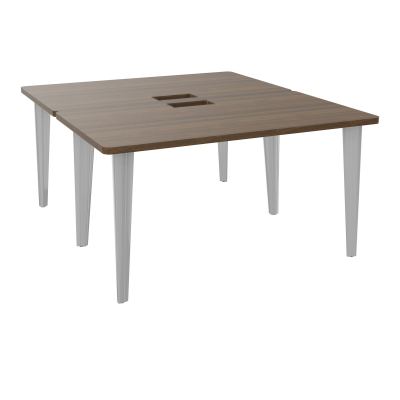 2 BUREAUX RECT L140XP160 PERCES POUR TRAPPE  SUR PIET FX DONT 2 ELECTRS  + GOULOTTE  N6 S