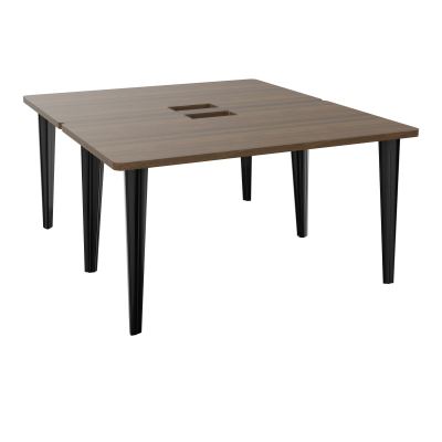 2 BUREAUX RECT L140XP160 PERCES POUR TRAPPE  SUR PIET FX DONT 2 ELECTRS  + GOULOTTE  N6 S