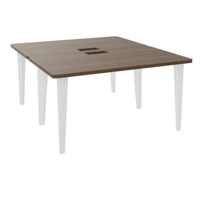 2 BUREAUX RECT L140XP160 PERCES POUR TRAPPE  SUR PIET FX DONT 2 ELECTRS  + GOULOTTE  N6 S