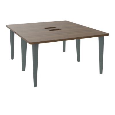 2 BUREAUX RECT L140XP160 PERCES POUR TRAPPE  SUR PIET FX DONT 2 ELECTRS  + GOULOTTE  N6 S