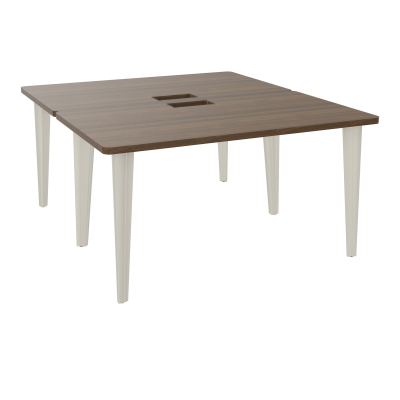 2 BUREAUX RECT L140XP160 PERCES POUR TRAPPE  SUR PIET FX DONT 2 ELECTRS  + GOULOTTE  N6 Z
