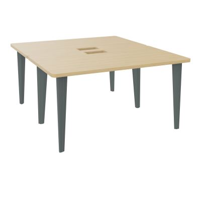 2 BUREAUX RECT L140XP160 PERCES POUR TRAPPE  SUR PIET FX DONT 2 ELECTRS  + GOULOTTE  R1 S
