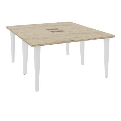 2 BUREAUX RECT L140XP160 PERCES POUR TRAPPE  SUR PIET FX DONT 2 ELECTRS  + GOULOTTE  R3 S