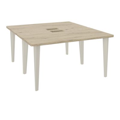 2 BUREAUX RECT L140XP160 PERCES POUR TRAPPE  SUR PIET FX DONT 2 ELECTRS  + GOULOTTE  R3 Z