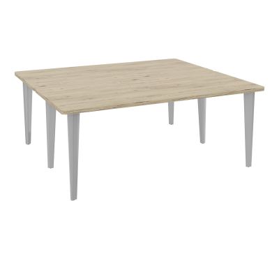 2 BUREAUX RECT L180XP160 PREPERCES  SUR PIET FX  +  GOULOTTE METAL R3 SA