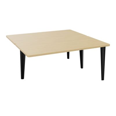 4L BUREAUX PIEDS PARTAGES POLE 2 SUIVANT L160XP160CM PRE PERCE OBT - PIED FX ELECTR R1 SG