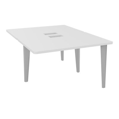 4L BUREAUX PIEDS PARTAGES POLE 2 SUIVANT L120XP160CM DECOUPE TRAPPE SIMPLE ACCES PIED FX