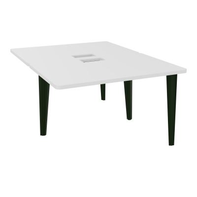 4L BUREAUX PIEDS PARTAGES POLE 2 SUIVANT L120XP160CM DECOUPE TRAPPE SIMPLE ACCES PIED FX