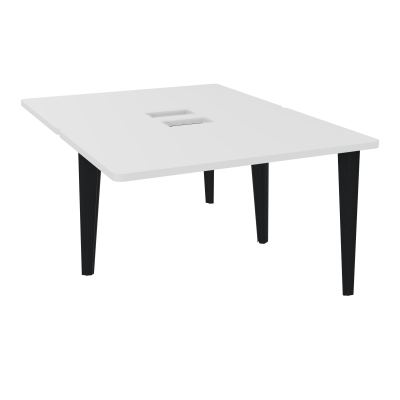 4L BUREAUX PIEDS PARTAGES POLE 2 SUIVANT L120XP160CM DECOUPE TRAPPE SIMPLE ACCES PIED FX