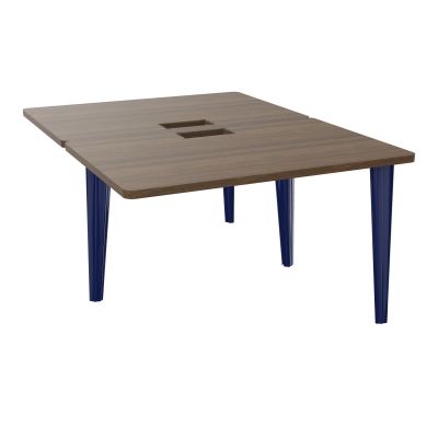 4L BUREAUX PIEDS PARTAGES POLE 2 SUIVANT L120XP160CM DECOUPE TRAPPE SIMPLE ACCES PIED FX