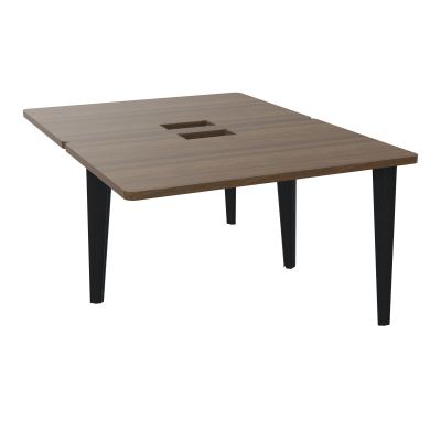4L BUREAUX PIEDS PARTAGES POLE 2 SUIVANT L120XP160CM DECOUPE TRAPPE SIMPLE ACCES PIED FX