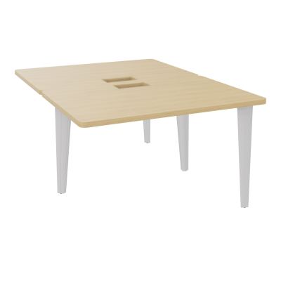 4L BUREAUX PIEDS PARTAGES POLE 2 SUIVANT L120XP160CM DECOUPE TRAPPE SIMPLE ACCES PIED FX